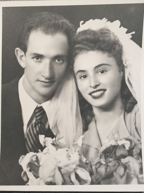 Bröllopsbild Lola och Jakob Sylman 1949